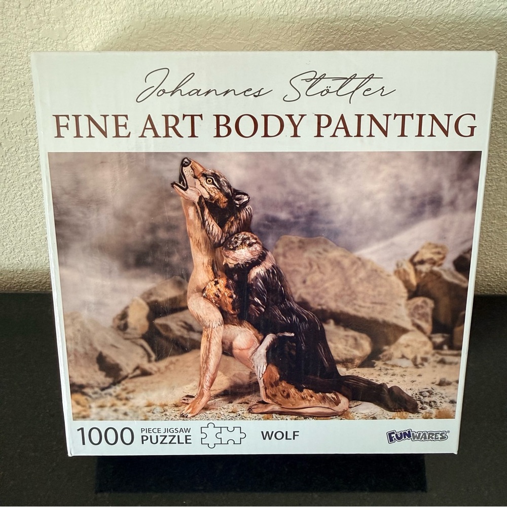 Fine Art Body Painting Wolf 1000-Piece Jigsaw Puzzle - Brown & Tan